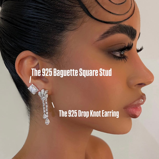 The 925 Baguette Square Studs - BERNA PECI JEWELRY