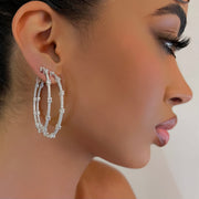 The 925 Large Crystal Hoop - BERNA PECI JEWELRY