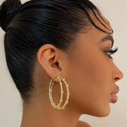 The 925 Large Crystal Hoop - BERNA PECI JEWELRY