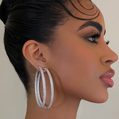 The 925 Large Shimmer Hoops - BERNA PECI JEWELRY