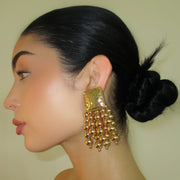 The Gold Beaded Earrings - BERNA PECI JEWELRY