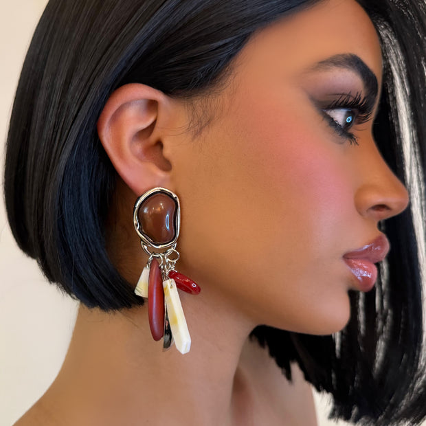 The Chrome Charm Earrings - BERNA PECI JEWELRY