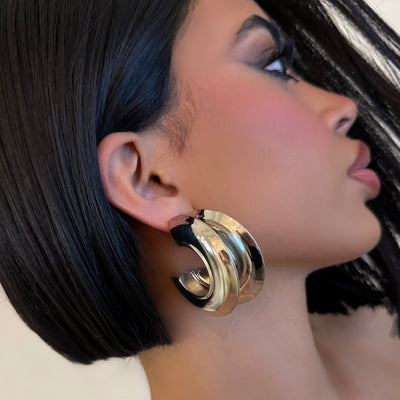 The BP Chrome Hoops - BERNA PECI JEWELRY