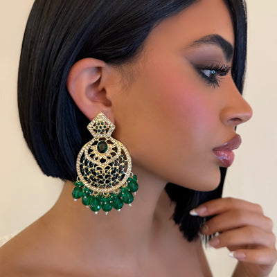 The Green Chandelier Earrings - BERNA PECI JEWELRY