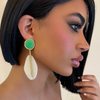 The Jasmine Green Earrings - BERNA PECI JEWELRY