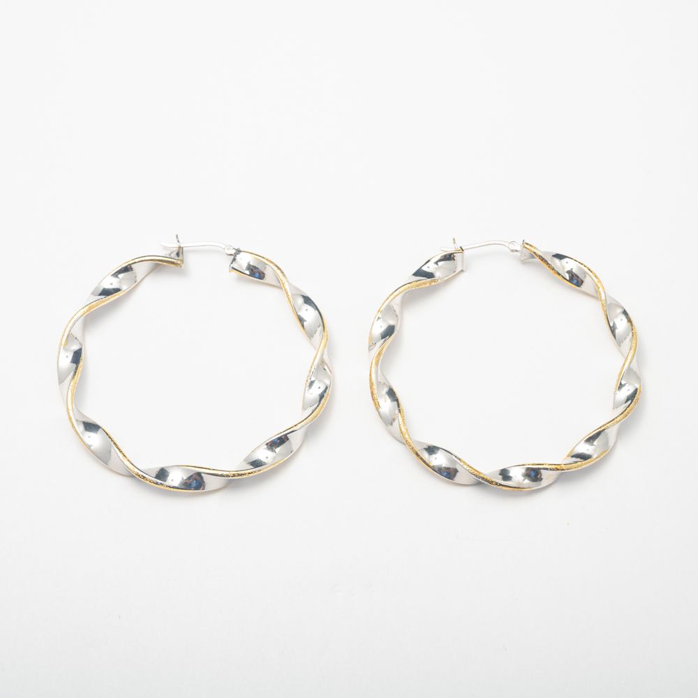 Large Chunky Oval Bamboo Hoops – BERNA PECI JEWELRY